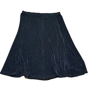 Vintage Ve Ve‎ Collection By Vikki Vi Black Slinky Midi Stretch Skirt Women's 3X
